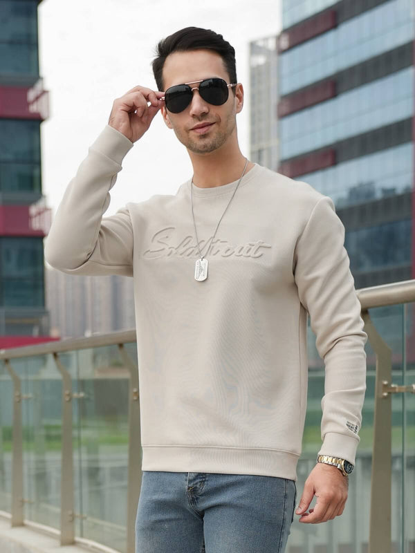 Embossed Crew Neck Pullover：for wholesale