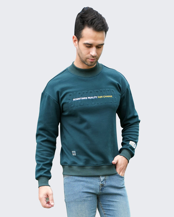 Embossed Crew Neck Sweatshirt：for wholesale